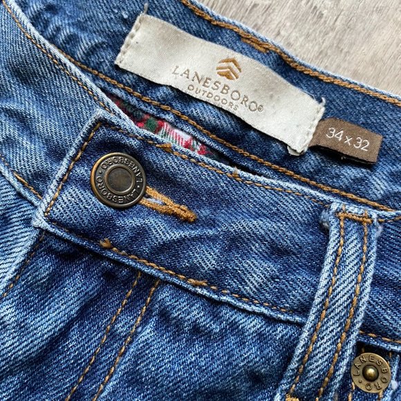 📦SOLD📦 Vintage Broke in Lanesboro Fully Lined Flannel Jeans - Picture 2 of 12